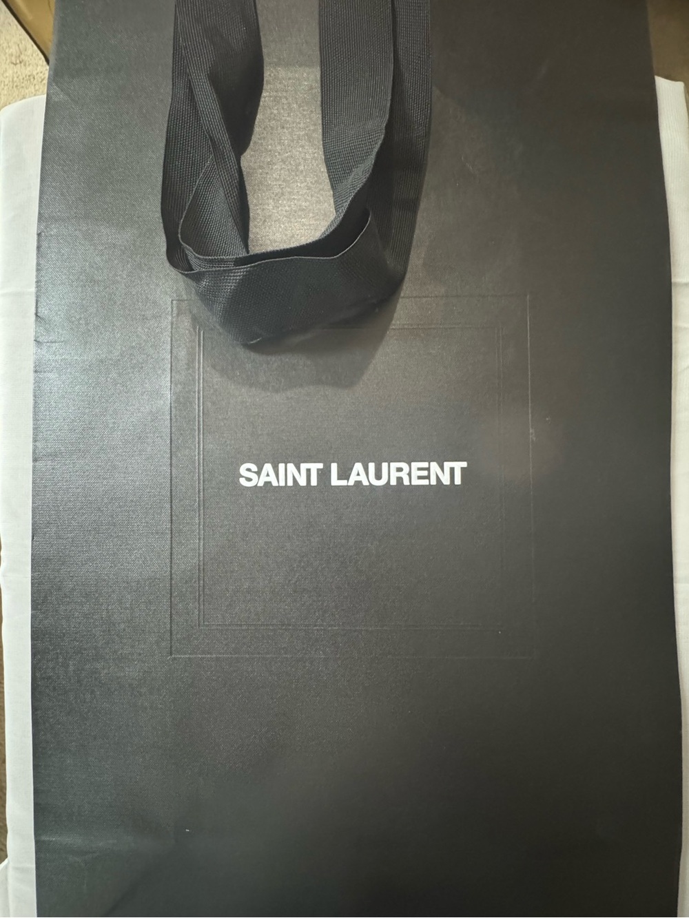 Saint Laurent 💯% Authentic Classic Luxury Black Logo Large Shopping or gift bag.